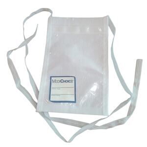 Box/50 Telemetry Pouches, Non-Woven, Hook & Loop Closure, Neck Strap, 6" × 9.25"
